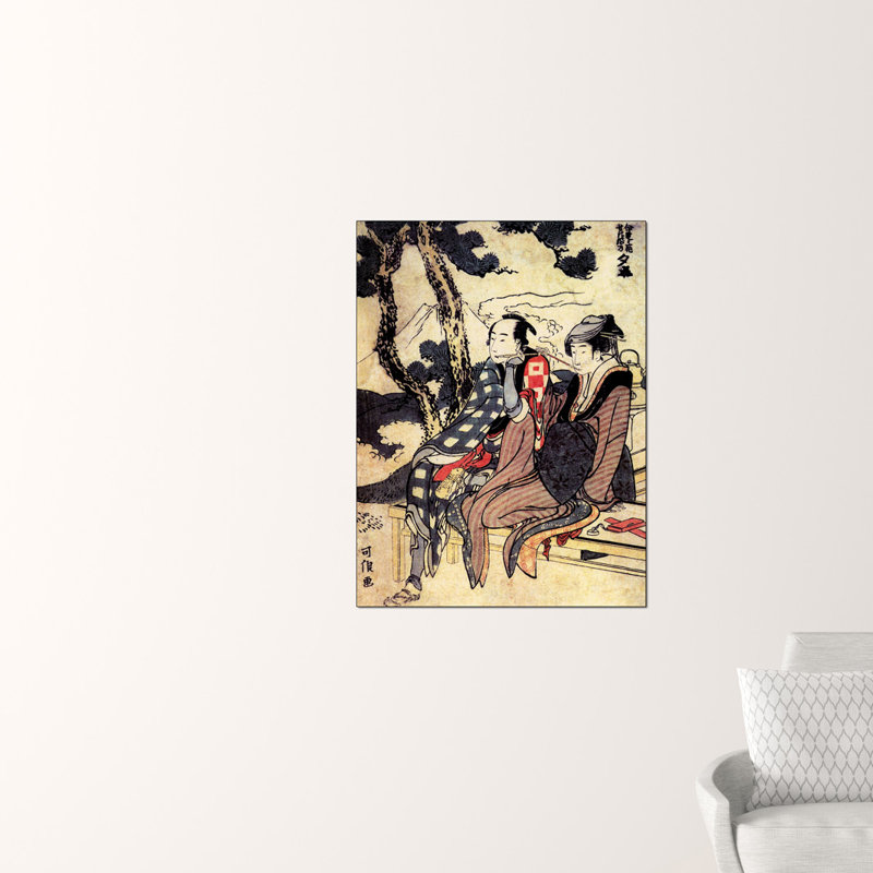 Hokusai - Single Picture Frame Print on Wood, 80cm H x 60cm W x 1.8cm D