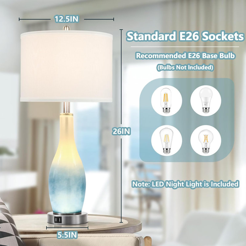 Glass Desk Lamp