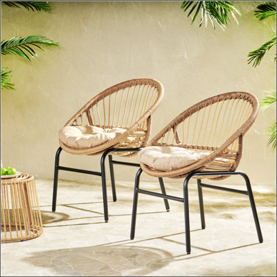 Aarryn Premium All-Weather Wicker Outdoor Dining Armchair with Cushion