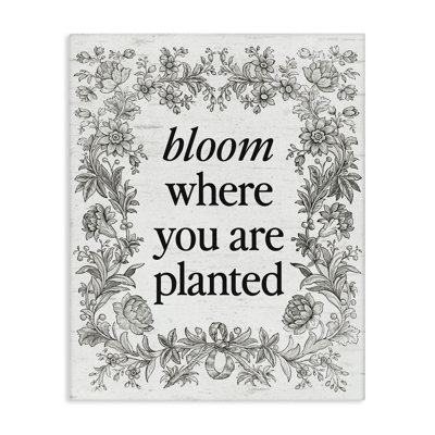 «Inspiring Bloom with Vintage Border Canvas», design par Lettré et doublé