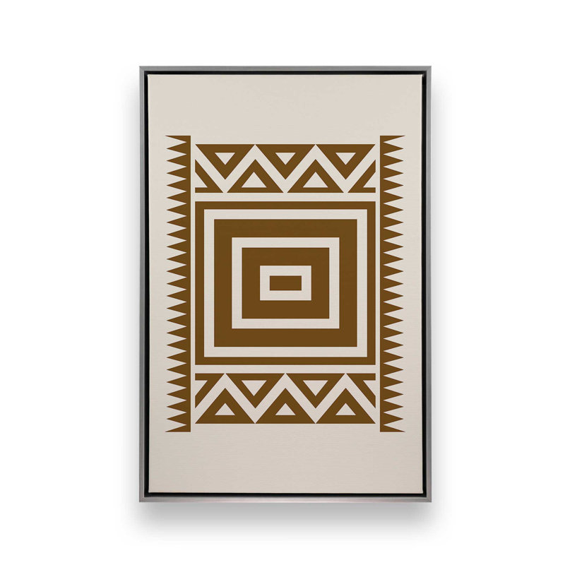 «Modern Tribal Patterns II», reproduction sur toile dans un cadre, Chrome poli, H 48,75 po x l 32,75 po