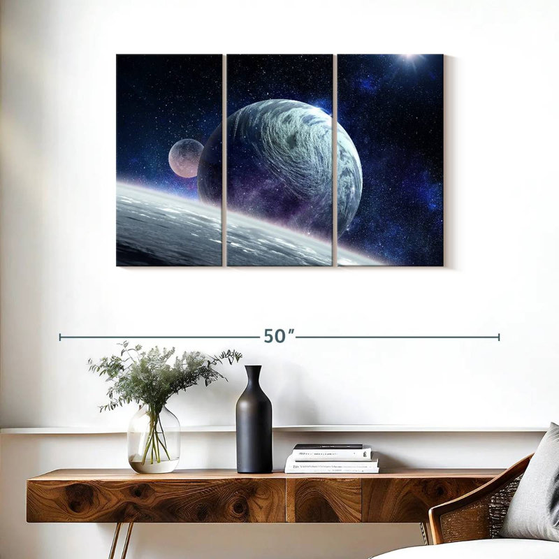 Oberle Cosmic Planet Pluto, 24" H x 38" W