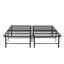 Structure de support pour très grand lit en métal, fabrication, sans sommier, noir, excellent soutien, base de rangement disponible, rangement spacieux, assemblage rapide