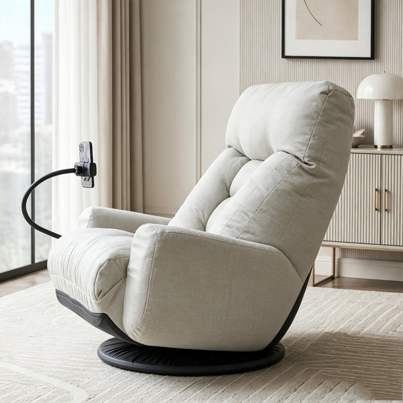 Tête et taille réglables, chaise de jeu, chaise longue dans le salon, Grey