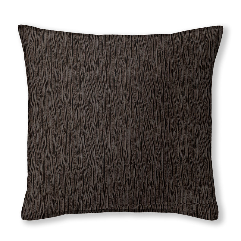 Sylvio Polyester Zip Sham, Queen, Chocolate