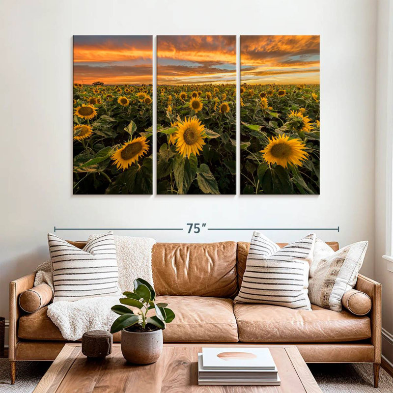 Alvord California Sunflower Field, 24" H x 38" W