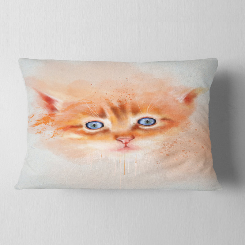 Coussin lombaire en aquarelle animal jolie