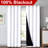 100% Blackout Window Curtain Panels, Cold and Full Light Blocking Drapes with Black Liner for Bedroom, Thermal Insulated Draperies, 2 Pieces-1939056826-1939056828