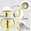 Paquet de 6 vases boule disco, 5 centres de table en verre miroir de 5 po, vase à fleurs réfléchissant pour mariage, anniversaire, décor de bureau, or
