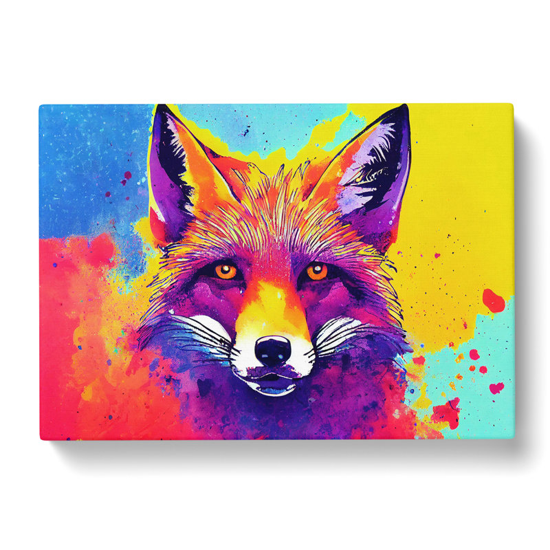 Fox Splashed Vol.4 Abstract - Wrapped Canvas, 35cm H x 50cm W x 3cm D