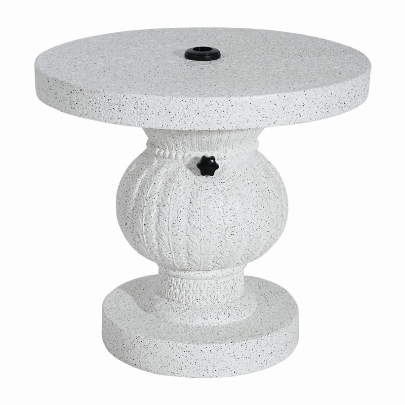 Table d'appoint pour l'extérieur avec base de parasol