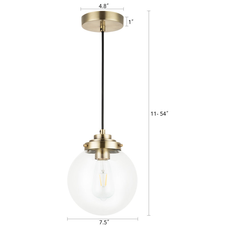 Luminaire suspendu sphérique 1 lumière Musgrove