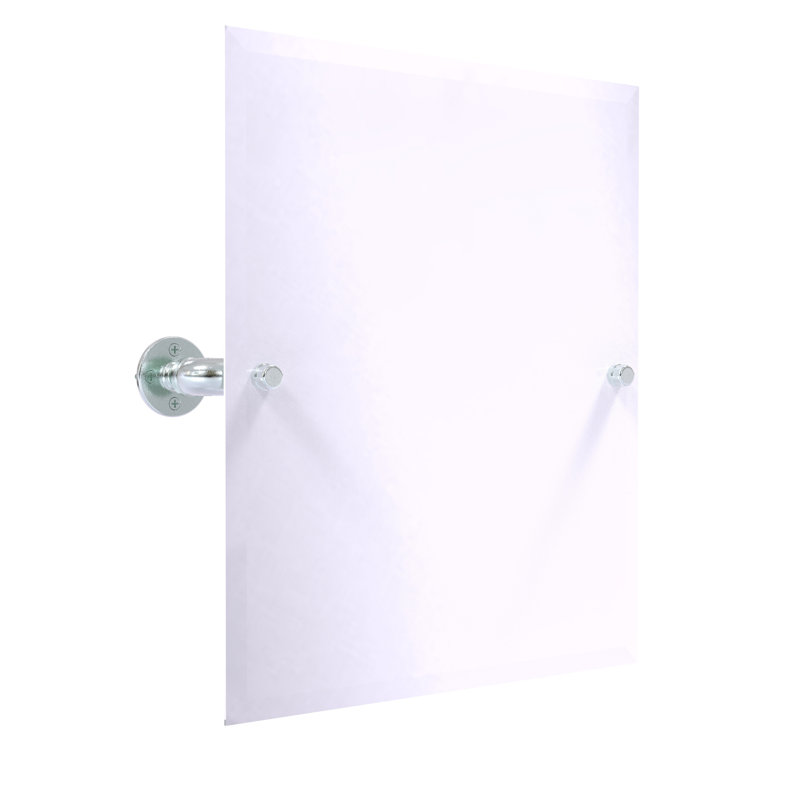 Bayer Flat Wall Mirror, 21" x 29.5", Polished Chrome