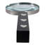 Loupe en résine de polyrésine décorative en forme de cœur pour bureau à domicile, salon, décoration moderne glam - 10 po - noir, blanc, argent