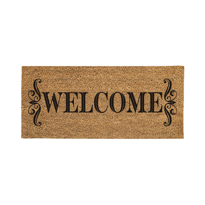 Welcome Welcome Flocked Sassafras Coir Switch Door Mat