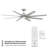 Roboto XL Indoor/Outdoor 8-Blade Smart Ceiling Fan 70" with 3000 LED Light Kit and Remote Control, Works With Alexa and iOS or Android App-82983068