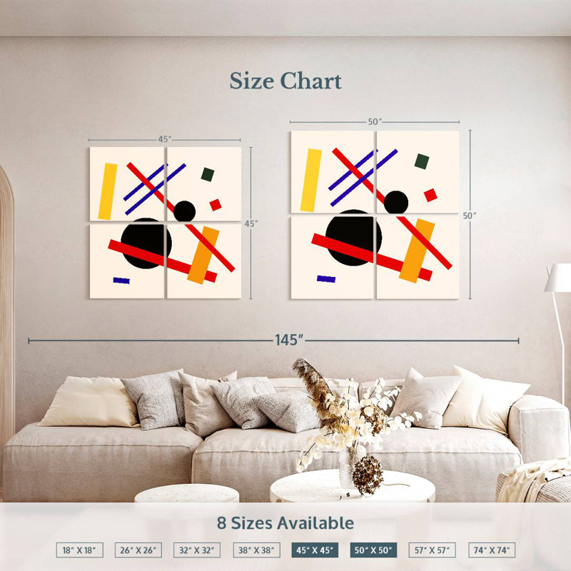 Avery Suprematism, 50" H x 50" W