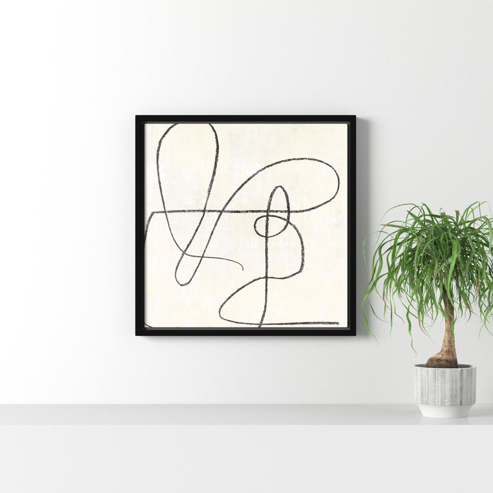 Juxtaposing, 31.5" H x 31.5" W, Black