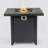 28-Inch Iron Square Propane Fire Pit Table