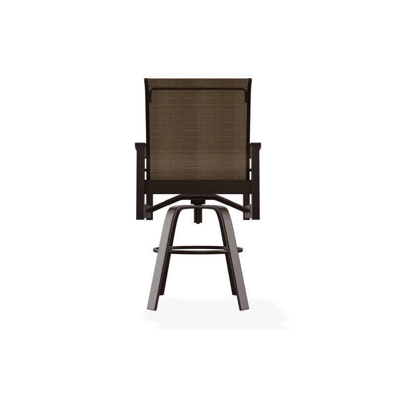 Fauteuil pivotant à hauteur de barre en polymère de qualité marine Leeward Sling, Kona, Écorce, 30"