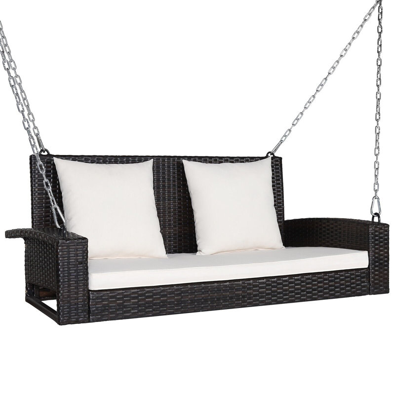 Abbass 2 Person Porch Swing, White