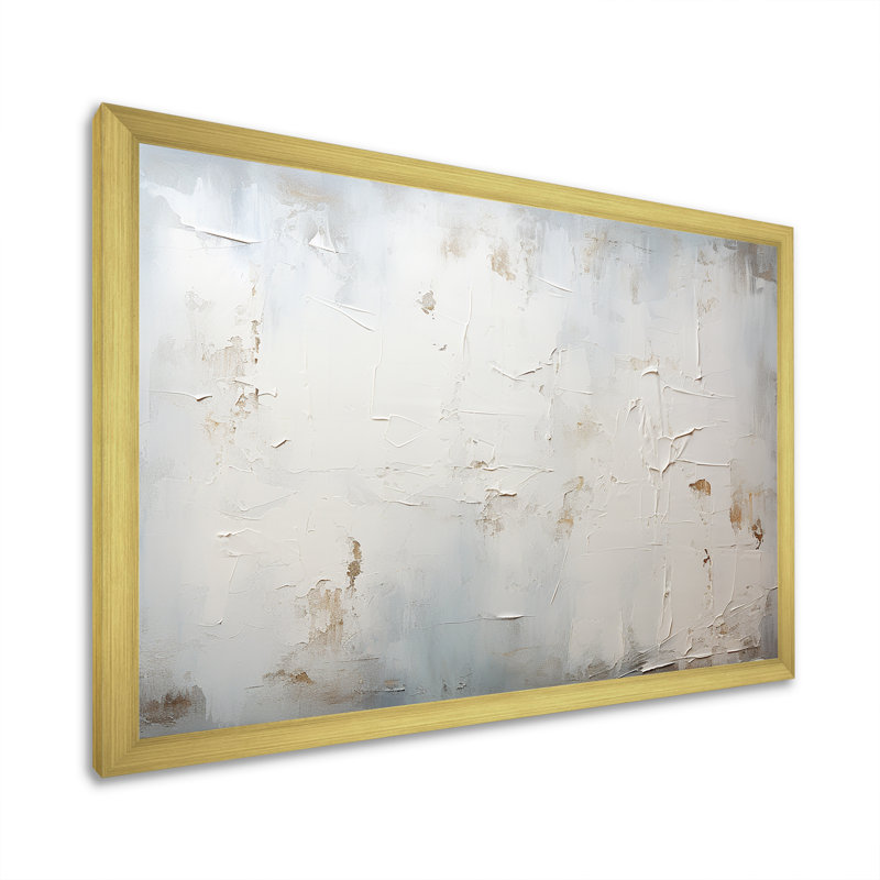 Toile abstraite abstraite, horizon, art mural minimalisme, Cadre doré simple, H 16 po x l 32 po x P 1 po