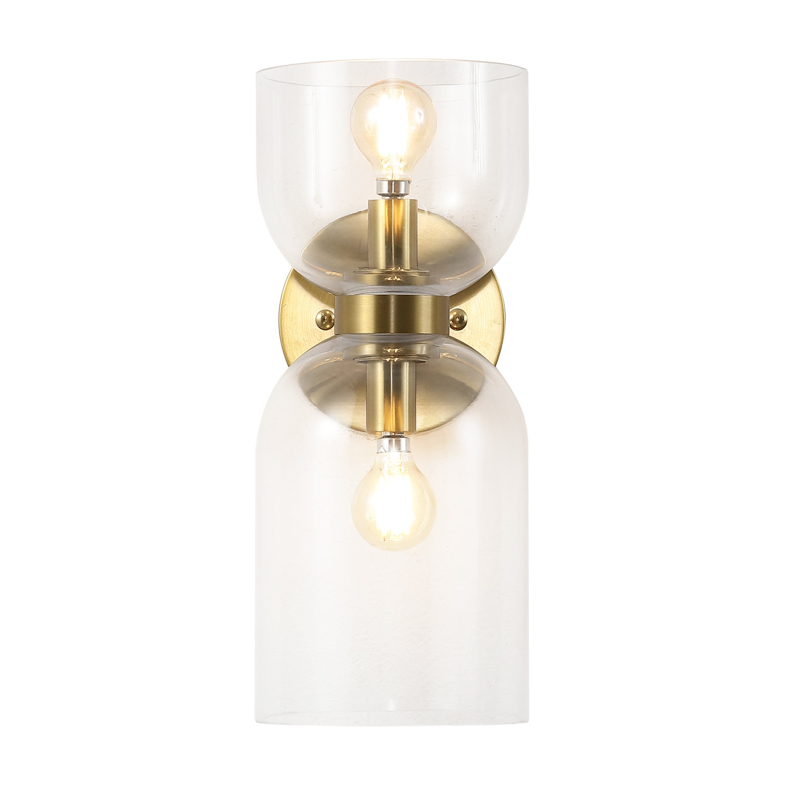 Oregon 2-Light Armed Sconce, Clear