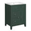 Meuble-lavabo moderne de 24 po avec lavabo en céramique, motif en croix et compartiments de rangement polyvalents pour l'organisation dans les espaces compacts Tiroirs silencieux, tablette intérieure réglable, français-121114111-121114113