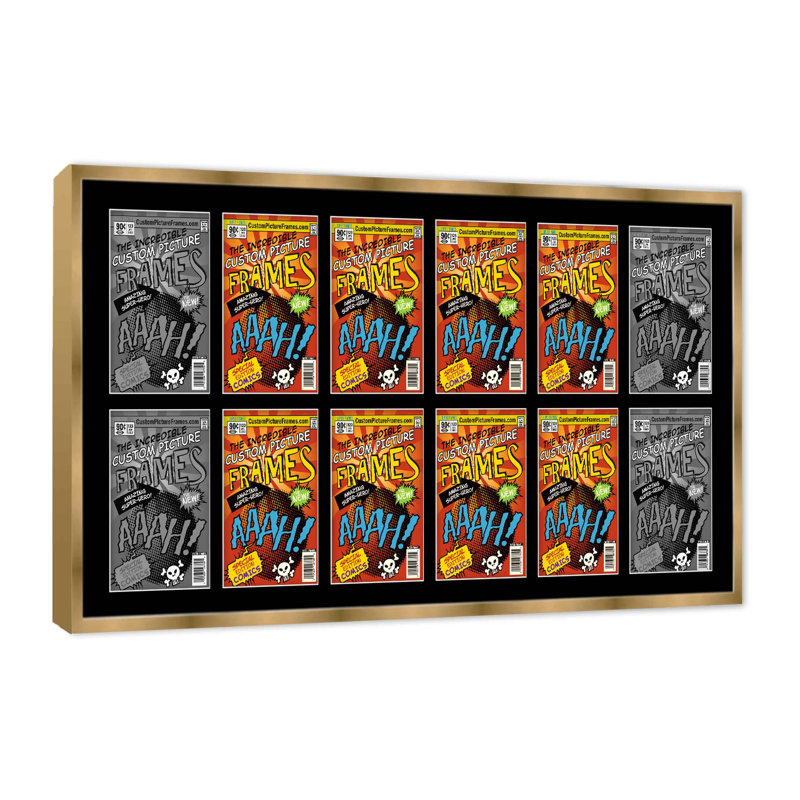 Cadre photo, Noir / or, 7,125 po x 10,5 po