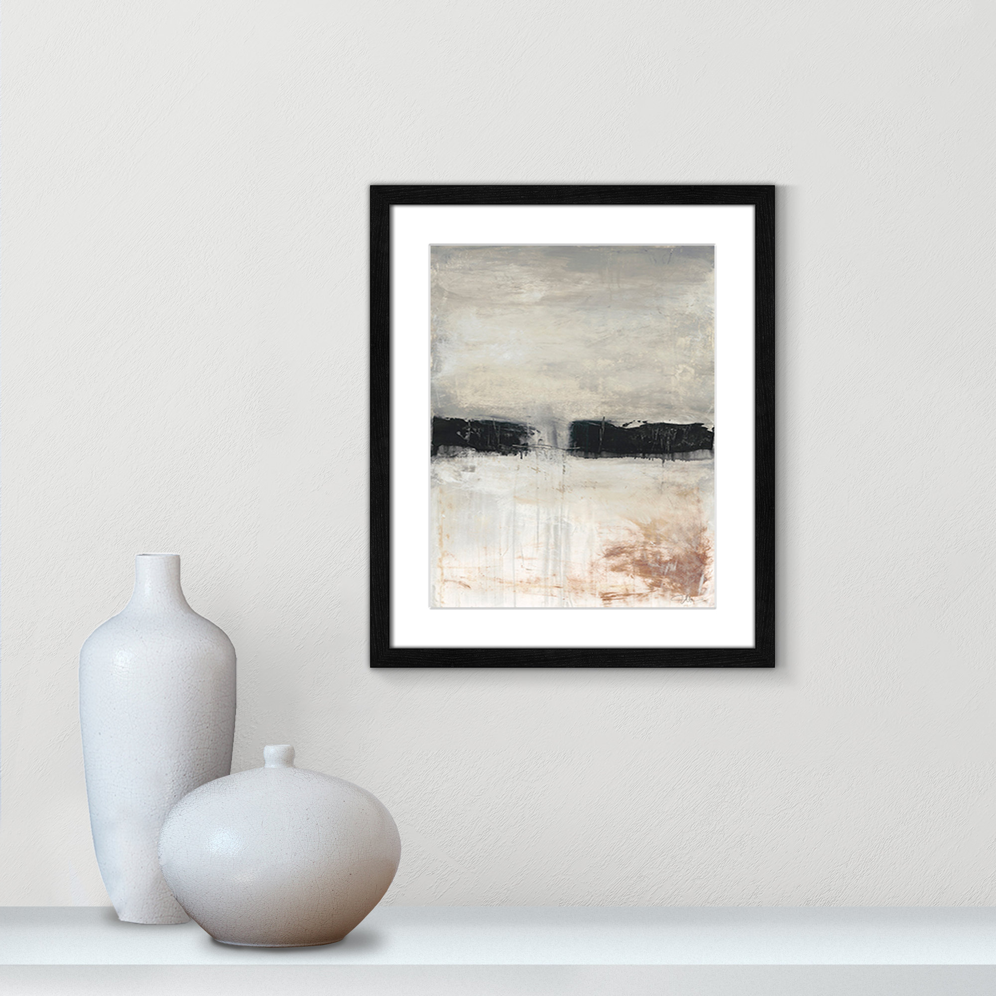 Autumn In The Dark Forest by Filippo Ioco, 19" H x 16" W x 0.75" D, Black Framed