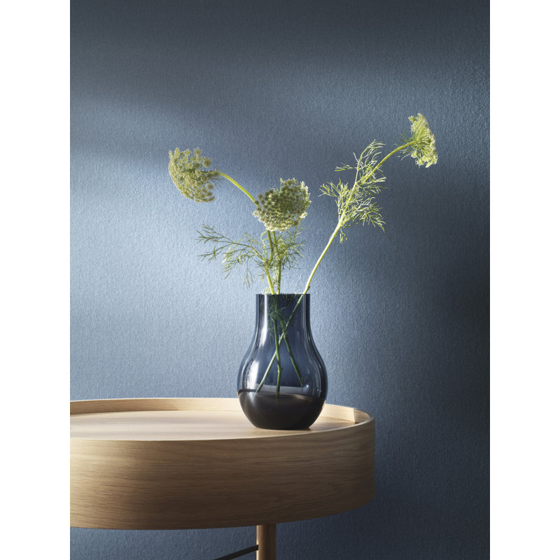 Cafu Blue Indoor / Outdoor Glass Table Vase, 8.5" H x 5.83" W x 5.83" D