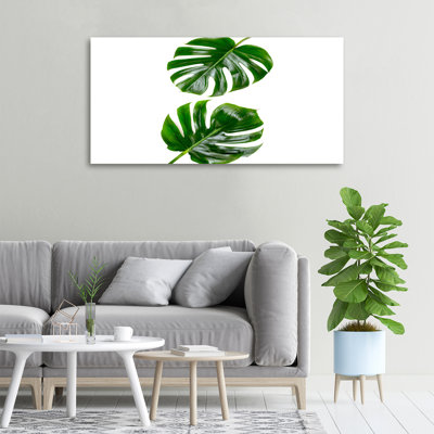 Tropical Leaves 1 Piece Wall Art on Canvas