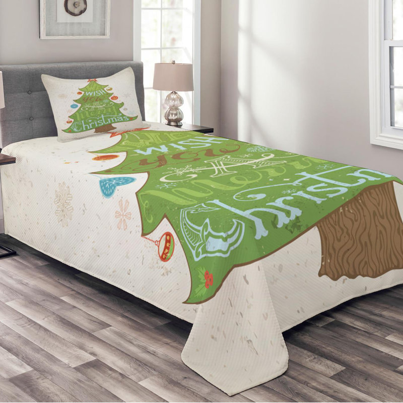 Rustic Polyester Coverlet, Twin Coverlet + 1 Sham