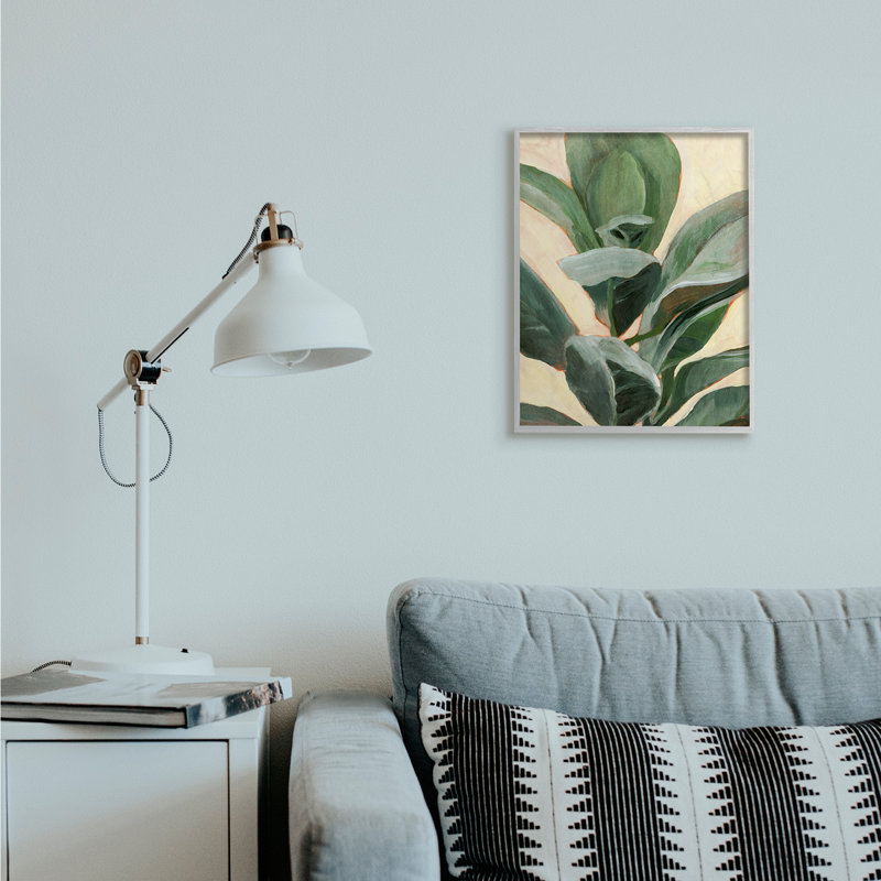 Étude de plantes en pot courbes vertes, Estampe numérique Farmhouse, H 20 po x l 16 po