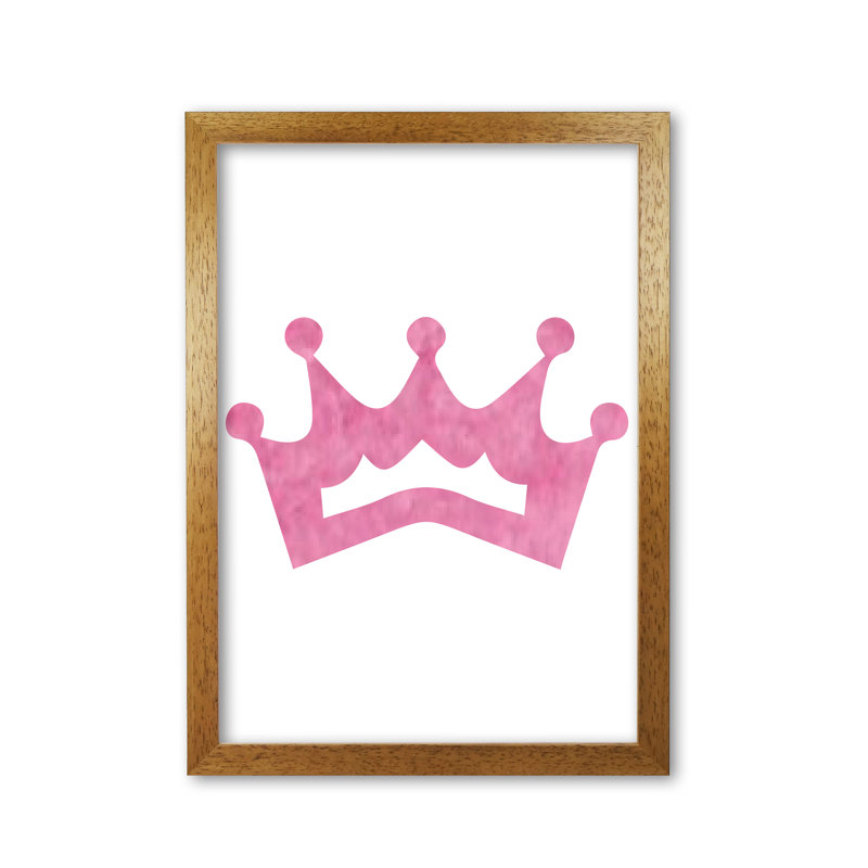Crown - Painting, 30 cm H x 21 cm W x 5 cm D, Honey Oak Frame