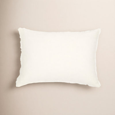Hunter Fringed Linen Lumbar Throw Pillow