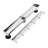 FINE FIXTURES Linear Shower Drain, 24 inch Slotted Grate Design, 10-Gauge 304 Stainless Steel, Center Outlet, Fast Drainage, Hair Strainer Included-126702985