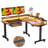 L Shaped Electric Standing Desk With Under-Desk Drawers Built-In Power Outlets-214957217