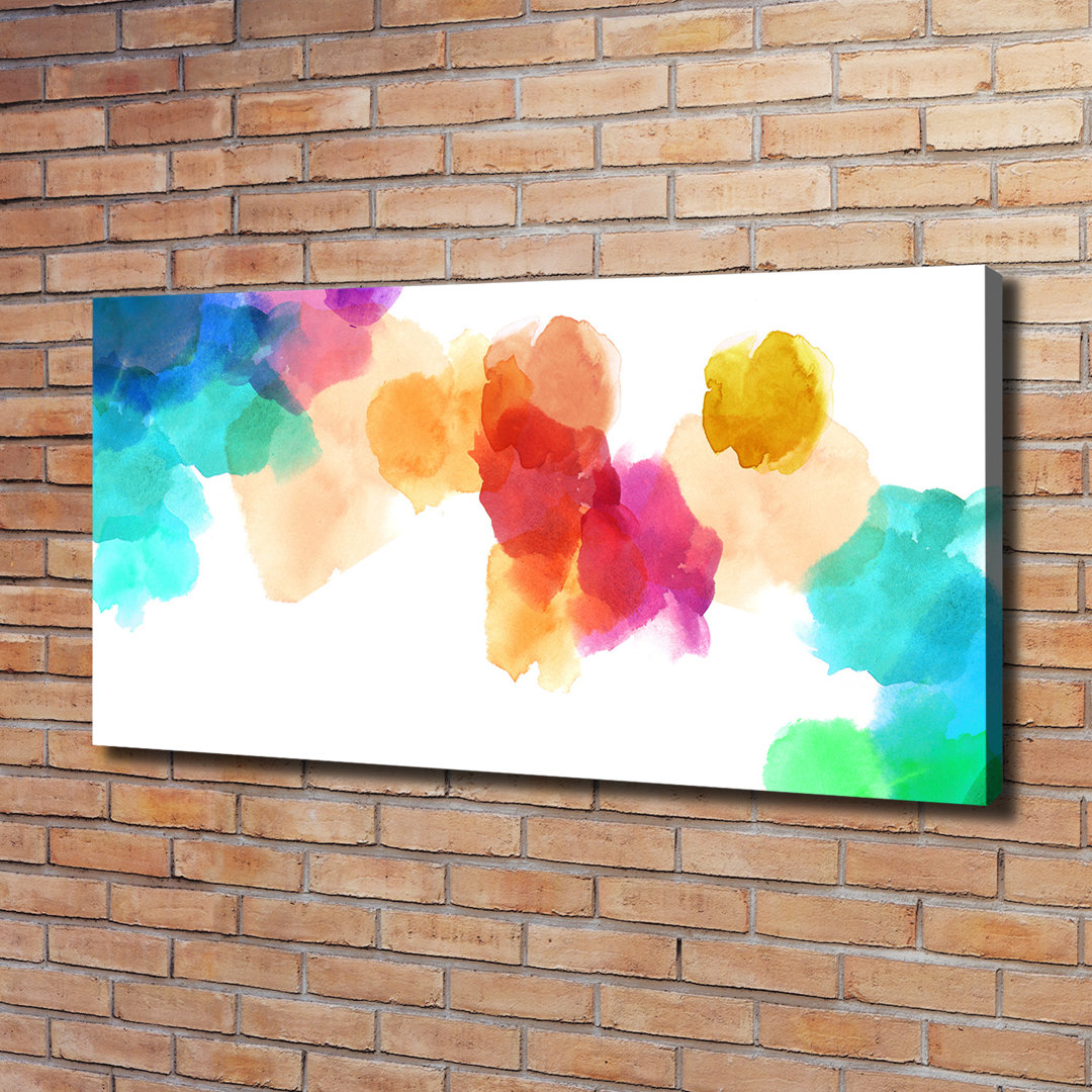 Leinwanddruck - Wandkunst - Drucke auf Leinwand - 120X60 Bild Bildthema: Bunte Flecken