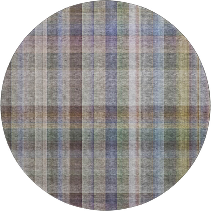 Tapis en étain de qualité supérieure lavable à la machine Cerrito AMF534, Rond 8 pi