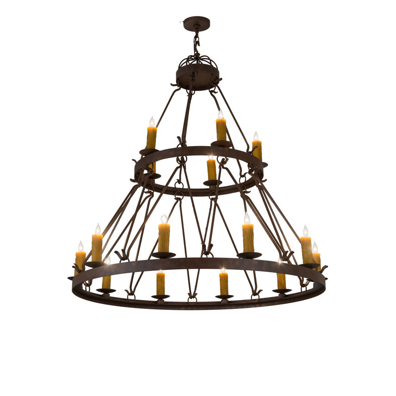 Lustre classique / traditionnel à 15 lumières de style bougie Lakeshore