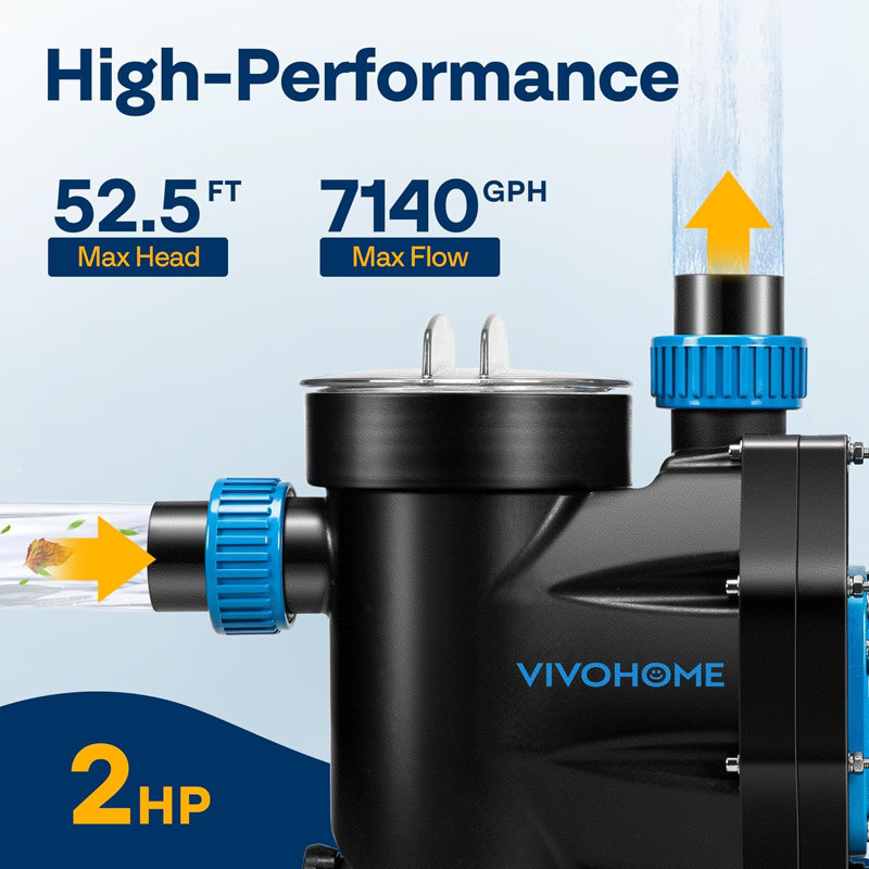 2HP Self Primming Swimming Pool Pump with Timer