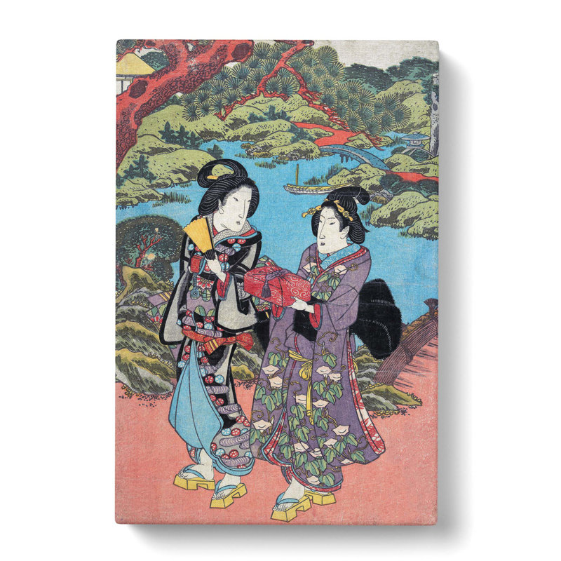 Bringing Gifts by Utagawa Kunisada - Wrapped Canvas Painting, 76cm H x 50cm W x 3cm D