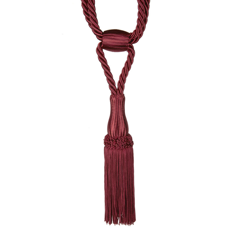 Bruni 100% Polyester 5cm Curtain Tieback, Burgundy