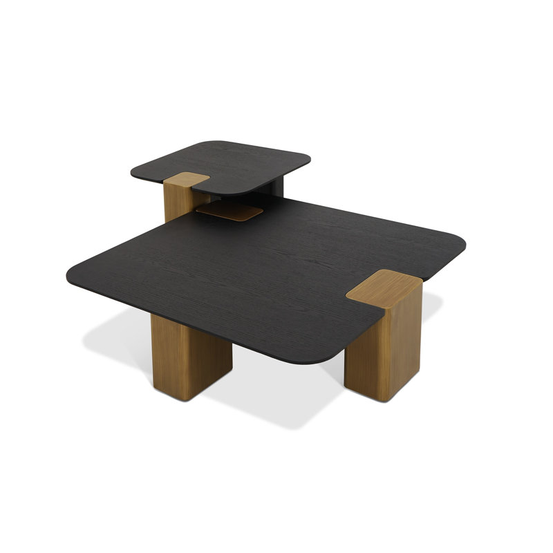 Table basse Lp 467e4 noyer, Noir, noir, noir, noir, Brun