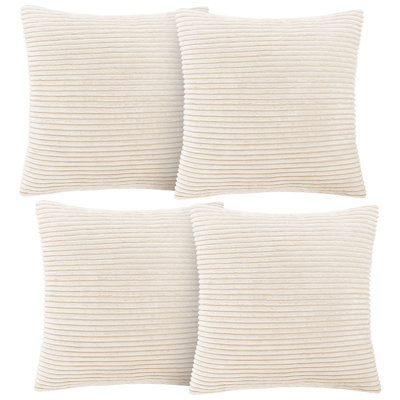 Aspire Homeware Striped Square Velvet Cushion Cover