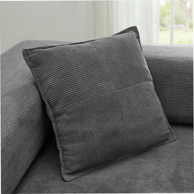 Modular Sectional Sofa With L-Shape Chaise, Boneless Cloud Couch, Deep Seat, Fold-Out Sofa Bed, Removable Backrest, No Assembly Required