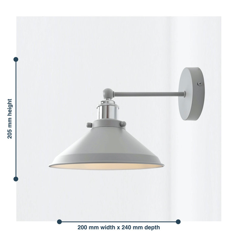 Grabowski LED Armed Sconce, Grey