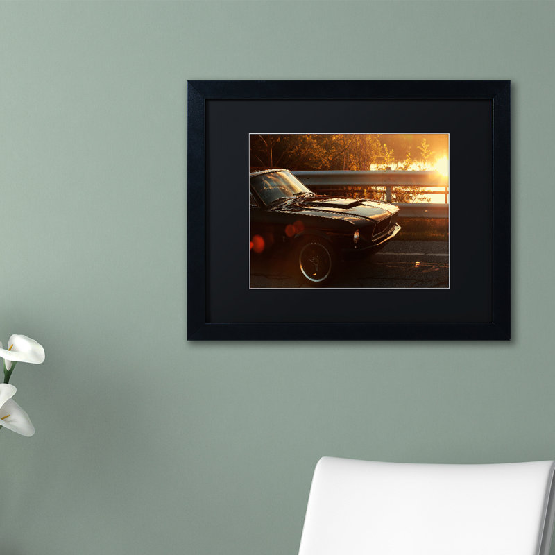 «Joden 67 Mustang» par Jason Shaffer, reproduction de photo encadrée, H 16 po x l 20 po x P 0,5 po, Brun, Noir