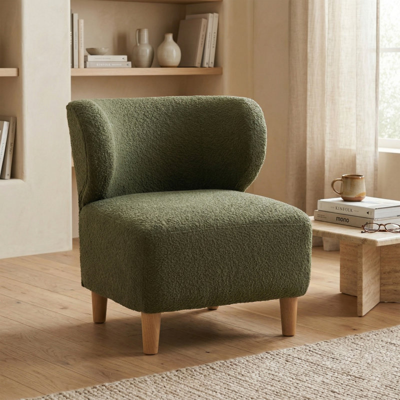 Jann 74cm Wide Bedroom Chair, Green